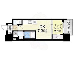 大阪市淀川区宮原5丁目マンション 1DKの間取図画像