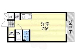 グランメール新大阪 ワンルームの間取図画像