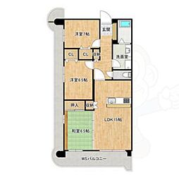 淀川ハイライフマンション 3LDKの間取図画像