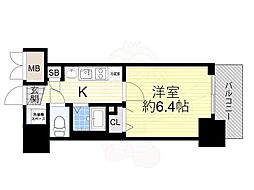 プレサンス新大阪クレスタ 1Kの間取図画像