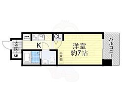 大阪市淀川区東三国2丁目マンション 1Kの間取図画像