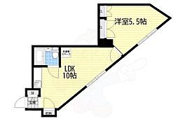 淡路第2ダイヤモンドハイム 1LDKの間取図画像