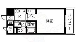 パレエスポワール三国 1Kの間取図画像