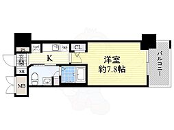 エステムコート新大阪6エキスプレイス 1Kの間取図画像