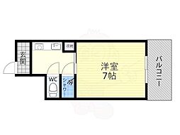 二神ビル 1Kの間取図画像
