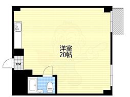 チサンマンション第7新大阪 ワンルームの間取図画像