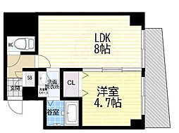 サンレムート新大阪east2 1LDKの間取図画像