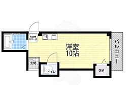 シャルム十三 ワンルームの間取図画像