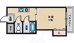 アティック常和 1Kの間取図画像