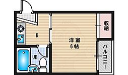 セントラルハイツ 1Kの間取図画像