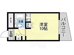 メゾン岡本 ワンルームの間取図画像