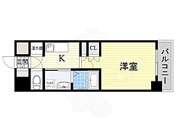 エステムヒルズ新大阪 1Kの間取図画像