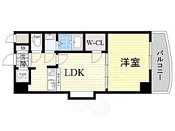 ノルデンタワー新大阪 1LDKの間取図画像