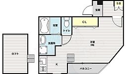 ブリゼ ワンルームの間取図画像