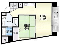 新大阪ハイツ 1LDKの間取図画像