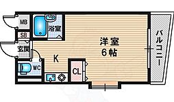 メゾンアンティーム 1Kの間取図画像