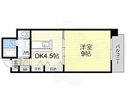 ベリー・モンテ新大阪 1DKの間取図画像