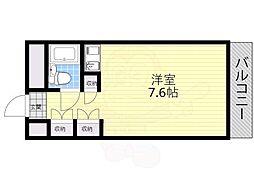 メゾン第5新大阪 ワンルームの間取図画像