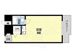 朝日プラザ新大阪 ワンルームの間取図画像