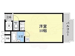 朝日プラザ新大阪 ワンルームの間取図画像