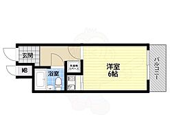 ライオンズマンション新大阪第3 ワンルームの間取図画像