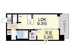 シーズンフラッツ新大阪SOUTH 1LDKの間取図画像