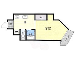 ENEGIO21 1Kの間取図画像
