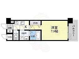 アドバンス新大阪5 1Kの間取図画像