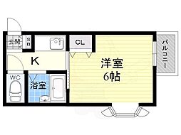アピア・幸和3 1Kの間取図画像