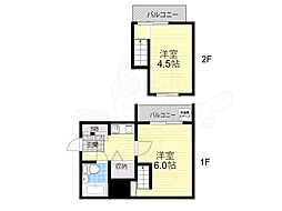 レジレンスタナカ 1SKの間取図画像