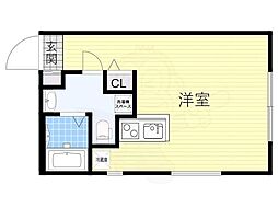 celeste東中島 ワンルームの間取図画像