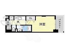 Luxe新大阪α 1Kの間取図画像