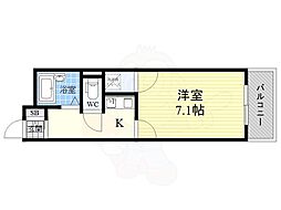 ヴェローノ新大阪南 1Kの間取図画像