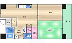 生島リバーサイドマンションB棟 2LDKの間取図画像