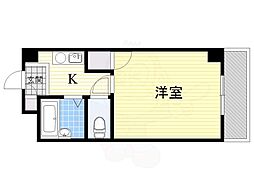 マンションCEDAR 1Kの間取図画像