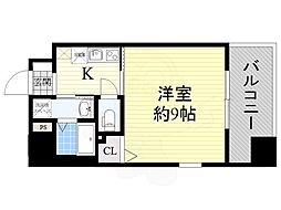 ウィルドゥ新大阪 1Kの間取図画像