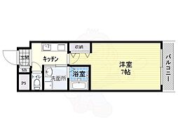 ローズコーポ西中島 1Kの間取図画像
