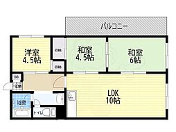 植原ユウハイツ 3LDKの間取図画像