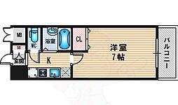 ローズコーポ新大阪9 1Kの間取図画像