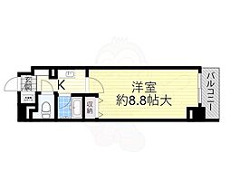 新大阪セレニテ 1Kの間取図画像