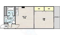 ネオライフ新大阪東棟 1LDKの間取図画像