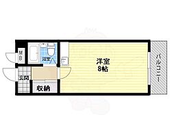トッププラザ ワンルームの間取図画像