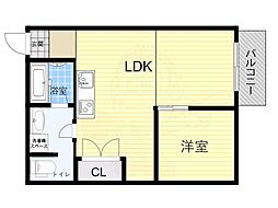 新大阪ステイションビル 1LDKの間取図画像