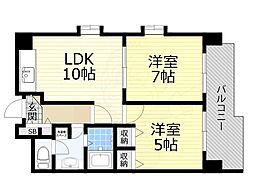 ヴェルドミール・35 2LDKの間取図画像
