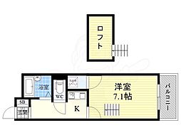 ヴェローノ新大阪南 1Kの間取図画像