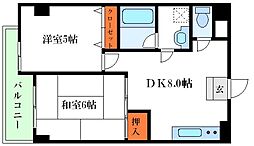 マンションサトウ 2DKの間取図画像