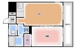 グリーンサイド 1LDKの間取図画像
