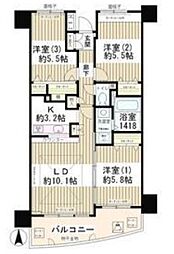 メゾンシャルム 3LDKの間取図画像