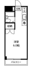 アリスヴィラ ワンルームの間取図画像