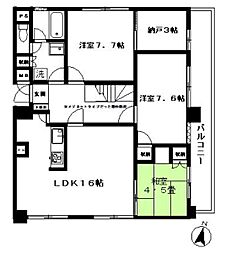 リバーサイドテラス 3SLDKの間取図画像